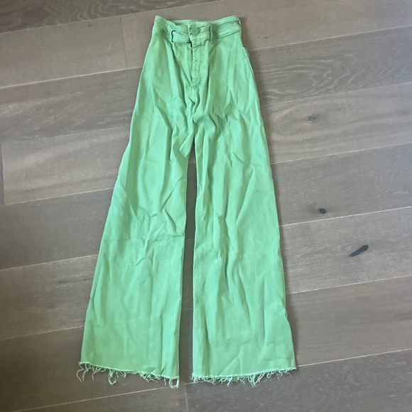 Green Marine jeans Zara size 0 - Picture 1 of 3